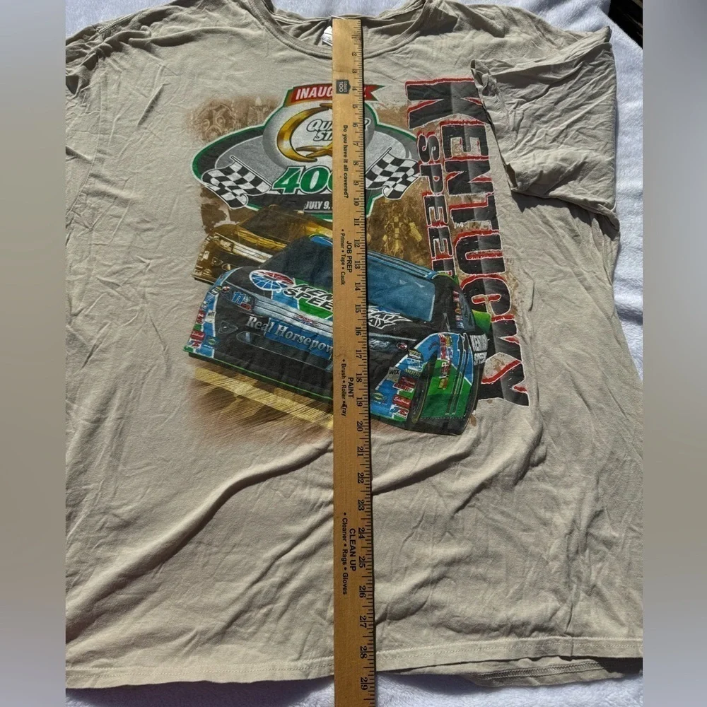 NASCAR Mens Kentucky Speedway Inaugural Quaker State 400 2011 2XL 2X XXL tan
